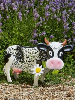 Smart Solar Solar Silhouette Daisy Cow Garden Ornament -FurniHaven Shop MCRQD SQ6 0000000099 N A SLd4