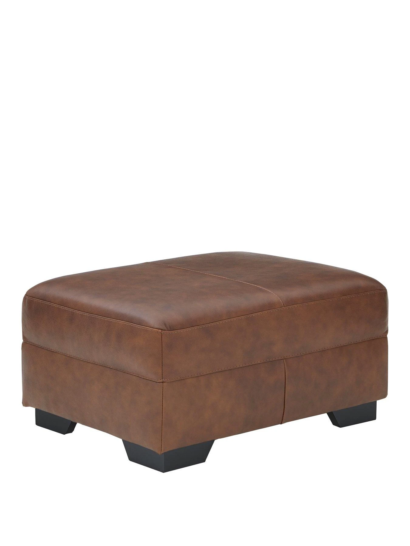 Very Home Hampshire Premium Leather Footstool - Image 3