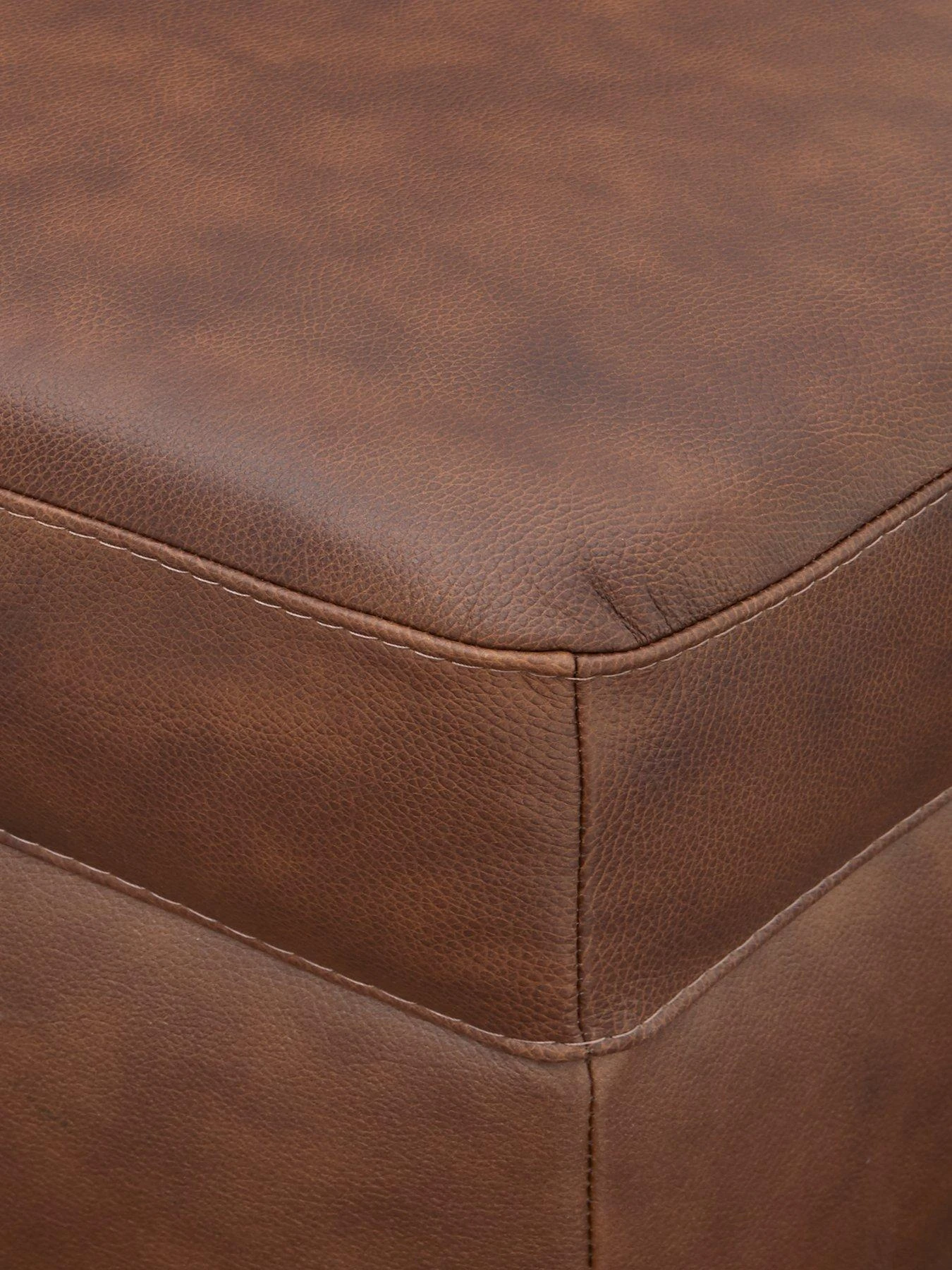 Very Home Hampshire Premium Leather Footstool - Image 4