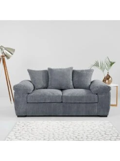 Very Home Amalfi 2 Seater Scatter Back Fabric Sofa - FSC® Certified -FurniHaven Shop MD9WE SQ2 0000000071 CHARCOAL RSr