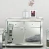 Very Home Plinth Mirrored Ready Assembled Compact Sideboard -FurniHaven Shop MDTCC SQ1 0000002051 MIRROR RSr
