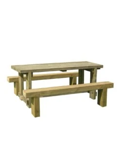 FOREST Refectory Garden Table And 2 Benches - 1.8m  -FurniHaven Shop MFTH7 SQ2 0000000088 NO COLOR SLd