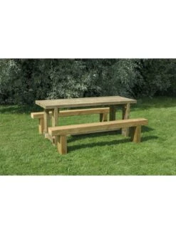 FOREST Refectory Garden Table And 2 Benches - 1.8m  -FurniHaven Shop MFTH7 SQ3 0000000088 NO COLOR SLd1