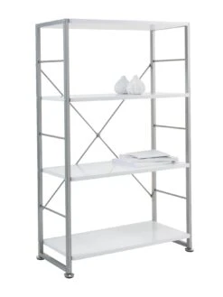 Alphason Cabrini Bookcase -FurniHaven Shop MMMCH SQ3 0000000013 WHITE SLd