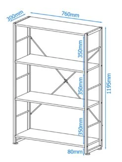 Alphason Cabrini Bookcase -FurniHaven Shop MMMCH SQ4 0000000013 WHITE SLd1