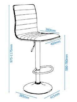 Alphason Colby Bar Stool -FurniHaven Shop MMMCR SQ5 0000000004 BLACK SLy