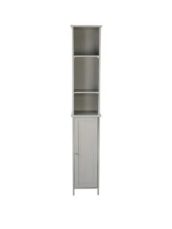 Lloyd Pascal Portland Tall Bathroom Cabinet -- Grey