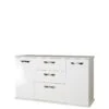 SWIFT Neptune Ready Assembled High Gloss Large Sideboard - White - FSC® Certified -FurniHaven Shop MRCRH SQ1 0000000559 WHITE GLOSS SLf