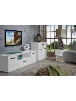 SWIFT Neptune Ready Assembled High Gloss Large Sideboard - White - FSC® Certified -FurniHaven Shop MRCRH SQ2 0000000559 WHITE GLOSS RSr