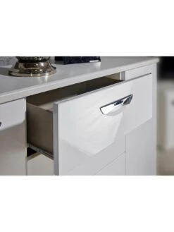 SWIFT Neptune Ready Assembled High Gloss Large Sideboard - White - FSC® Certified -FurniHaven Shop MRCRH SQ4 0000000559 WHITE GLOSS SLd