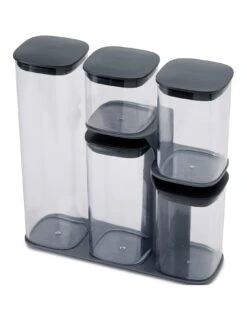 Joseph Joseph Podium 5-Piece Storage Jar Set With Stand