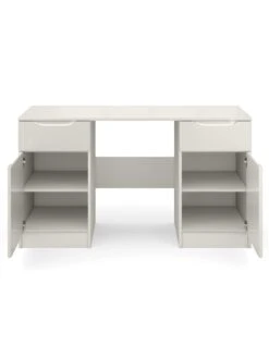 One Call Bilbao Ready Assembled High Gloss Desk - Grey -FurniHaven Shop MUDM6 SQ4 0000000563 GREY GLOSS SLd