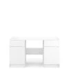 One Call Bilbao Ready Assembled High Gloss Desk - White -FurniHaven Shop MUDPR SQ1 0000000559 WHITE GLOSS SLf
