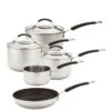 Circulon Induction 5-Piece Stainless Steel Pan Set -FurniHaven Shop MUR6Y SQ1 0000000166 STAINLESS STEEL SLf