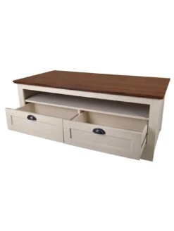 Very Home Devon Storage Coffee Table - Ivory/Walnut Effect -FurniHaven Shop MWTMY SQ4 0000000566 IVORY WALNUT SLd