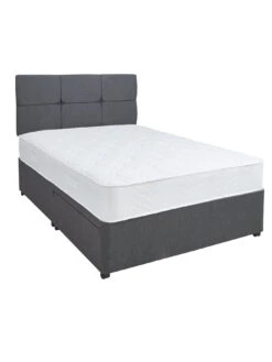 Airsprung New Eleanor 1200 Pocket Comfort Divan Bed With Storage Options -FurniHaven Shop MWXTH SQ3 0000000071 CHARCOAL SLd