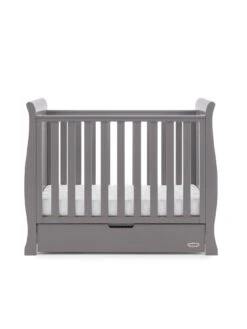 Obaby Stamford Space Saver Sleigh 3-Piece Nursery Room Set -FurniHaven Shop MXLDR SQ5 0000005355 TAUPE GREY SLd1