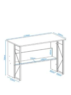 Alphason Rhodes Desk -FurniHaven Shop MXPMJ SQ5 0000000006 OAK SLd3