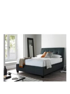 Very Home Livingstone Fabric Ottoman Storage Bed Frame With Mattress Options (Buy And SAVE!) - Slate, Oatmeal -FurniHaven Shop MYCDN SQ2 0000000183 SLATE SLf