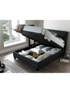Very Home Livingstone Fabric Ottoman Storage Bed Frame With Mattress Options (Buy And SAVE!) - Slate, Oatmeal -FurniHaven Shop MYCDN SQ3 0000000183 SLATE SLd
