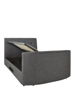 Very Home Avelon Fabric Side Lift Ottoman Storage TV Bed With Bluetooth, USB Chargers Mattress Options (Buy And SAVE!) -FurniHaven Shop MYLVT SQ3 0000003969 SLATE GREY SLa