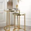 Michelle Keegan Home Aruba Nest Of Lamp Tables 2 Michelle Keegan Home Aruba Nest Of Lamp Tables -FurniHaven Shop N33RM SQ1 0000000036 GOLD RSr