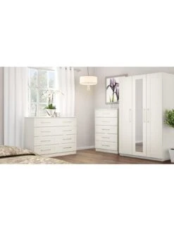 One Call Frodsham Ready Assembled 2 Door Wardrobe -FurniHaven Shop N34A7 SQ2 0000000013 WHITE RSr