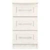 One Call Frodsham Ready Assembled 3 Drawer Bedside Chest -FurniHaven Shop N34AE SQ1 0000000013 WHITE SLf