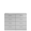 One Call Sanford Ready Assembled High Gloss 4 + 4 Drawer Chest -FurniHaven Shop N34AT SQ1 0000013154 DARK GREY GLOSS SLf