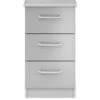 One Call Sanford Ready Assembled High Gloss 3 Drawer Bedside Chest