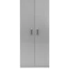 One Call Sanford Ready Assembled 2 Door High Gloss Wardrobe -FurniHaven Shop N34CE SQ1 0000013154 DARK GREY GLOSS SLf