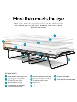 Jaybe Supreme Automatic Folding Bed With Pocket Sprung Mattress -FurniHaven Shop N3U9E SQ3 0000000099 N A SLd