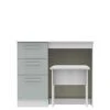 SWIFT Montreal Ready Assembled Gloss Vanity Desk And Stool Set - FSC® Certified 1 SWIFT Montreal Ready Assembled Gloss Vanity Desk And Stool Set - FSC® Certified -FurniHaven Shop N3XGA SQ1 0000013157 GREY GLOSS WHITE SLf