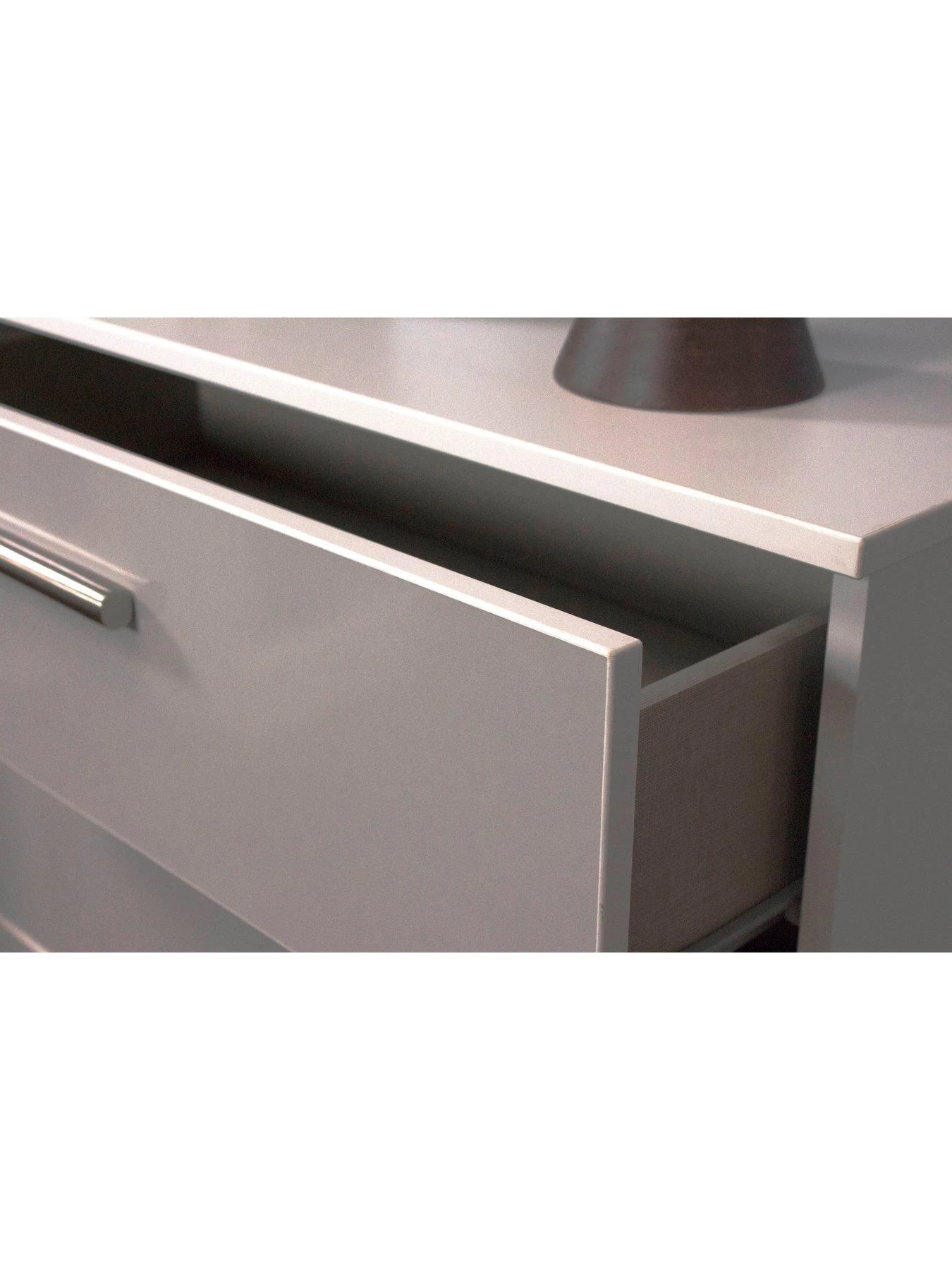 SWIFT Montreal Ready Assembled Gloss Vanity Desk And Stool Set - FSC® Certified 5 SWIFT Montreal Ready Assembled Gloss Vanity Desk And Stool Set - FSC® Certified - Image 3