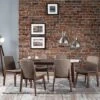 Julian Bowen Kensington 150 - 194 Cm Solid Wood Extending Dining Table + 6 Chairs -FurniHaven Shop N7XHV SQ1 0000000007 WALNUT RSr