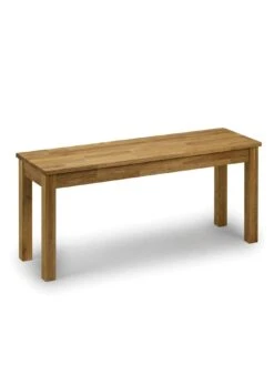 Julian Bowen Coxmoor 118 Cm Solid Oak Dining Table + 2 Benches -FurniHaven Shop N7XJ4 SQ5 0000000006 OAK SLd1