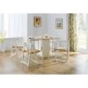 Julian Bowen Savoy 120 Cm Space Saver Dining Table + 4 Chairs -FurniHaven Shop N7XJK SQ1 0000000010 WHITE OAK RSr