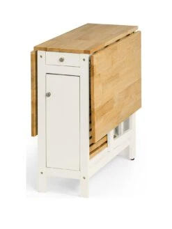 Julian Bowen Savoy 120 Cm Space Saver Dining Table + 4 Chairs -FurniHaven Shop N7XJK SQ3 0000000010 WHITE OAK SLa