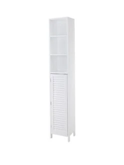 Lloyd Pascal Atlanta Tallboy Bathroom Storage Unit -FurniHaven Shop NAHYL SQ3 0000000013 WHITE SLa
