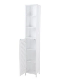 Lloyd Pascal Atlanta Tallboy Bathroom Storage Unit -FurniHaven Shop NAHYL SQ5 0000000013 WHITE SLd1