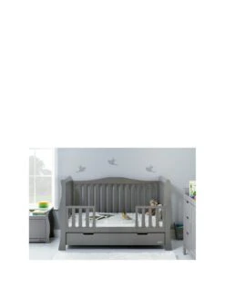 Obaby Stamford Luxe Sleigh 3-Piece Nursery Furniture Set -FurniHaven Shop NKWJA SQ3 0000000005 GREY SLa