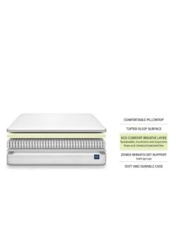 Silentnight Comfort Breathe 1400 Tufted Pillowtop Mattress - Firm 16 Silentnight Comfort Breathe 1400 Tufted Pillowtop Mattress - Firm -FurniHaven Shop NT9D9 SQ7 0000000013 WHITE DGy