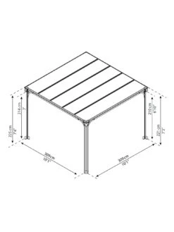 Canopia By Palram Gazebo Milano 3000 -FurniHaven Shop NV4HL SQ6 0000000005 GREY SLd4
