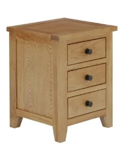 Julian Bowen Marlborough Ready Assembled 3 Drawer Solid Oak/Oak Veneer Bedside Cabinet 9 Julian Bowen Marlborough Ready Assembled 3 Drawer Solid Oak/Oak Veneer Bedside Cabinet -FurniHaven Shop NVPYL SQ3 0000000006 OAK SLa