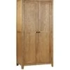 Julian Bowen Marlborough 2 Door Solid Oak/Oak Veneer Wardrobe -FurniHaven Shop NVPYN SQ1 0000000006 OAK SLf