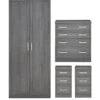 Very Home Camberley 4 Piece Package - 2 Door Wardrobe, 4 Drawer Chest And 2 Bedside Chests 1 Very Home Camberley 4 Piece Package - 2 Door Wardrobe, 4 Drawer Chest And 2 Bedside Chests -FurniHaven Shop NWUU3 SQ2 0000000558 DARK OAK SLf