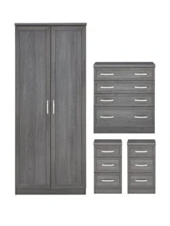 Very Home Camberley 4 Piece Package - 2 Door Wardrobe, 4 Drawer Chest And 2 Bedside Chests