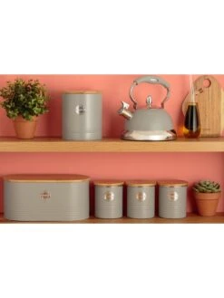 Typhoon Living Tea, Coffee And Sugar Storage Canisters – Grey -FurniHaven Shop P67GY SQ3 0000000005 GREY SLd1