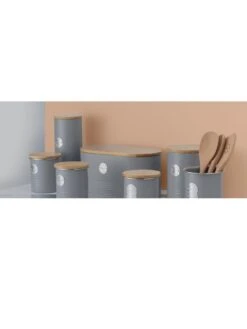 Typhoon Living Tea, Coffee And Sugar Storage Canisters – Grey -FurniHaven Shop P67GY SQ6 0000000005 GREY SLd4