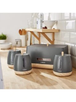 Tower Scandi Set Of 3 Storage Canisters – Grey -FurniHaven Shop P6JFA SQ2 0000000005 GREY SLd